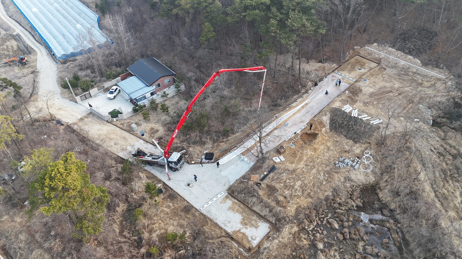 화성신 서신면 콘크리트 타설공사